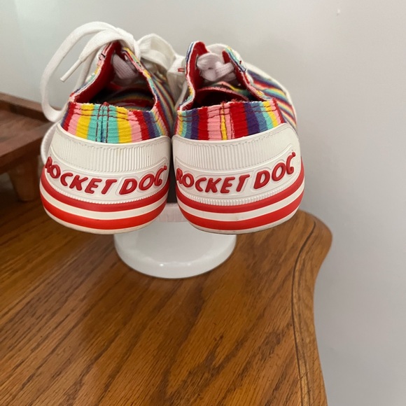 Vintage style rocket dog, rainbow sneakers size 6.5 colorful striped gym shoes - Picture 11 of 13